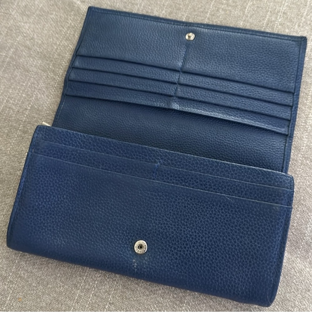 Longchamp Blue Leather Wallet - Picture 3 of 6